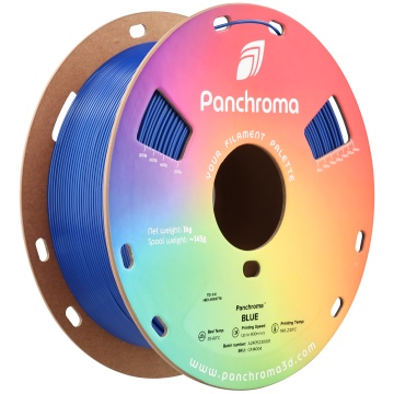 Vedere axonometrica rola de filament 1.75 mm Polymaker Panchroma CoPE Blue 1kg - Filamente3D.ro