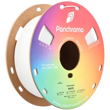 Vedere axonometrica rola de filament 1.75 mm Polymaker Panchroma CoPE White 1kg - Filamente3D.ro