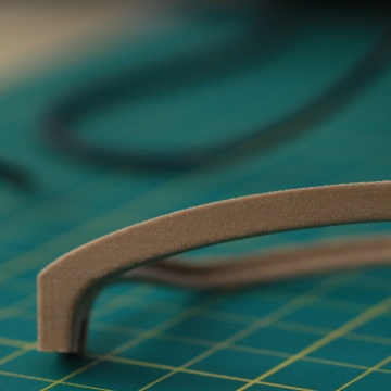Macro brat ochelari printat din filament Polymaker PolyLite LW-PLA Wood 800g - Filamente3D.ro