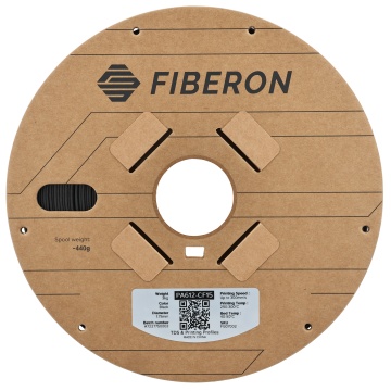 Vedere frontala filament Polymaker Fiberon PA612-CF15 Black 3kg - Filamente3D.ro