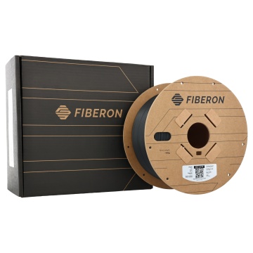Ambalaj si rola de filament 1.75 mm Polymaker Fiberon PET-CF17 Black (negru) 3kg - Filamente3D.ro