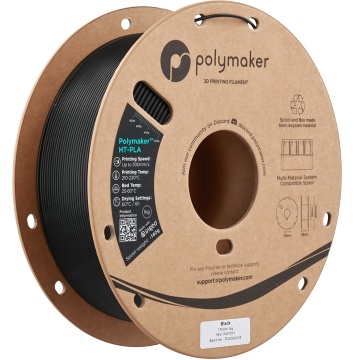 Rola vertical filament Polymaker HT-PLA Black 1kg - Filamente3D.ro