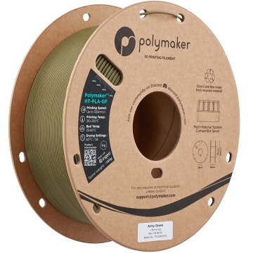 Rola vertical filament Polymaker HT-PLA-GF Army Green 1kg - Filamente3D.ro
