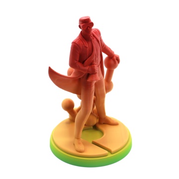 Statueta Polyman printata din filament Polymaker HT-PLA Gradient Tropical 1kg - Filamente3D.ro