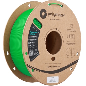 Rola verticala filament Polymaker HT-PLA Green 1kg - Filamente3D.ro
