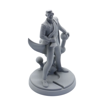 Statueta Polyman printata din filament Polymaker HT-PLA Grey 1kg - Filamente3D.ro