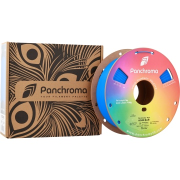 Ambalaj si rola de filament Polymaker Panchroma PLA Azure Blue 1kg - Filamente3D.ro