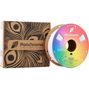 Ambalaj si rola de filament Polymaker Panchroma PLA Cold White 1kg - Filamente3D.ro