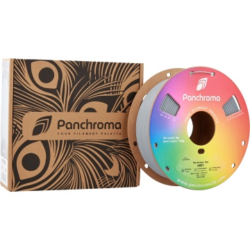 Ambalaj si rola de filament Polymaker Panchroma PLA Grey 1kg - Filamente3D.ro