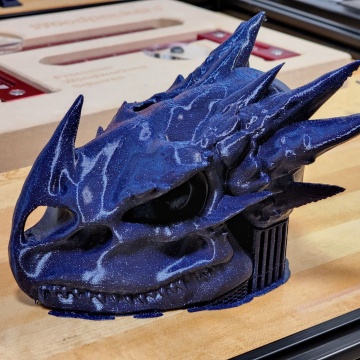 Print Panchroma Galaxy PLA Dark Blue cu particule de aluminiu pentru efect lucios și printuri decorative - Filamente3D.ro