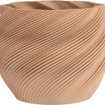 Vaza printata din filament Polymaker Panchroma PLA Dual Matte Gradient Wood - Filamente3D.ro