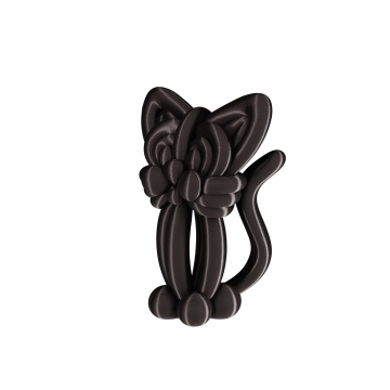 Pisica printata din filament Polymaker Panchroma PLA Silk Black - Filamente3D.ro