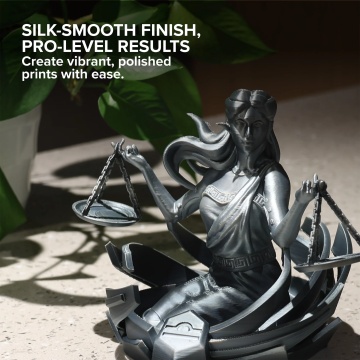 Statueta femeie cu doua talere tinute in maini printata din filament Polymaker Panchroma PLA Silk Gradient Air 1kg - Filamente3D.ro