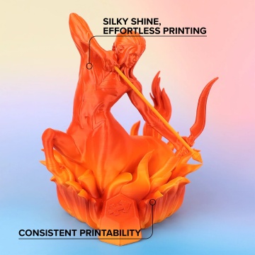 Statueta printata din filament Polymaker Panchroma PLA Silk Gradient Fire 1kg - Filamente3D.ro