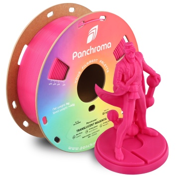 Rola si statueta Polyman printata din filament Polymaker Panchroma PLA Translucent Magenta 1kg - Filamente3D.ro