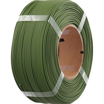 Vedere laterala rezerva de filament 1.75 mm Polymaker Refill Panchroma PLA Matte Army Dark Green 1kg - Filamente3D.ro