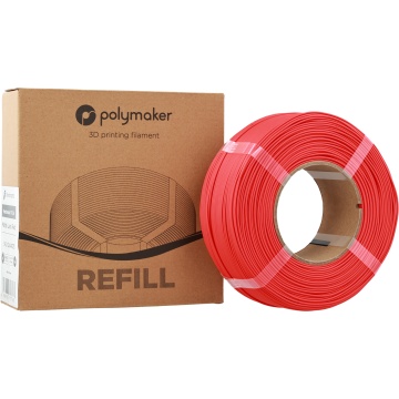 Cutie si rezerva de filament 1.75 mm Polymaker Refill Panchroma PLA Matte Lava Red 1kg - Filamente3D.ro