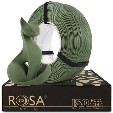 Filament 1.75 mm Rosa 3D ReFill PLA-CF Matt Olive Green (verde) 1kg