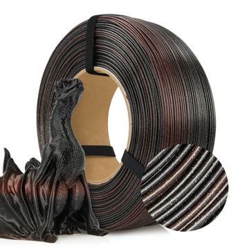 Rezerva de filament, macro filament si dragon printat din filament Rosa3D Refill PLA Galaxy Rainbow Meteor 1kg - Filamente3D.ro