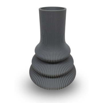 Vaza printata din filament F3D Premium PLA-HD Grey 1kg - Filamente3D.ro