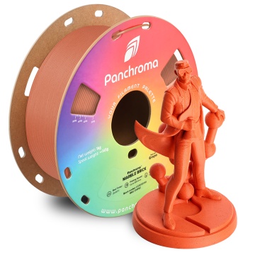 Rola si print 3D Panchroma PLA Marble Brick, diametru 1.75mm, cu aspect de caramidă și rolă ecologică din carton reciclabil 1kg - Filamente3D.ro