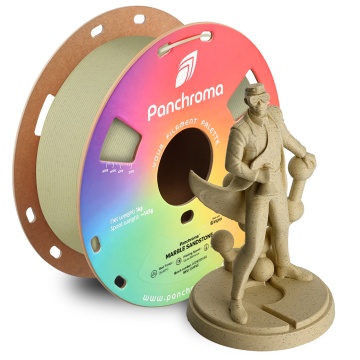 Rola si print 3D Panchroma PLA Marble Sandstone, diametru 1.75mm, cu aspect de nisip și rolă ecologică din carton reciclabil 1kg - Filamente3D.ro