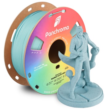 Rola si print Panchroma PLA Marble Slate Grey, diametru 1.75mm, cu aspect de marmură și rolă ecologică din carton reciclabil 1kg - Filamente3D.ro