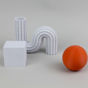 Printuri 3D Panchroma PLA Marble White, diametru 1.75mm, cu aspect de marmură alba și rolă ecologică din carton reciclabil 1kg - Filamente3D.ro