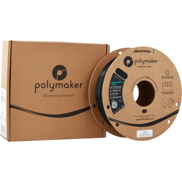 Ambalaj cutie si rola de filament 1.75 mm Polymaker PETG Black 1kg - Filamente3D.ro