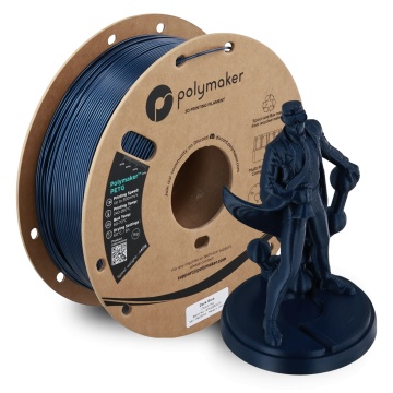 Rola si statueta Polyman printata din filament 1.75 mm Polymaker PETG Dark Blue 1kg - Filamente3D.ro