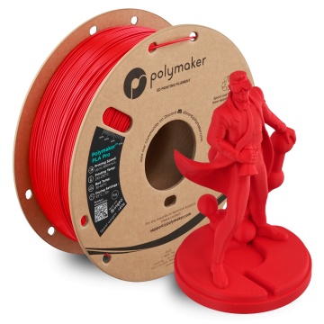 Rola si statueta printata din filament 1.75mm Polymaker PLA Pro - High Speed Tough PLA Red (rosu) 1kg