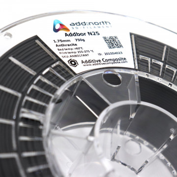 Detaliu rola de filament add:north Addbor N25 Anthracite 750g - Filamente3D.ro