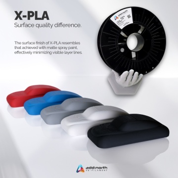 Masini printate 3D din filament add:north X-PLA Black 750g - Filamente3D.ro