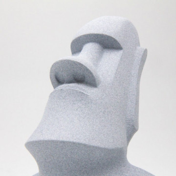 Statueta Moai printata din filament ColorFabb StoneFill Light Gray 700g - Filamente3D.ro