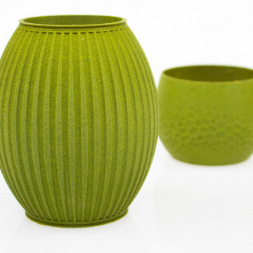 Vaza printata din filament ColorFabb StoneFill Moss Green 700g - Filamente3D.ro