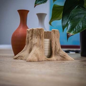 Suport dischete printat 3D din filament FormFutura EasyWood - Cedar (cedru) 500g si din alte culori - Filamente3D.ro