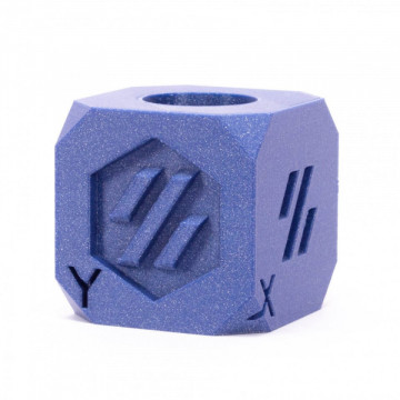 Cub printat 3D din filament FormFutura Galaxy PLA - Orion Blue (albastru) 750g - Filamente3D.ro