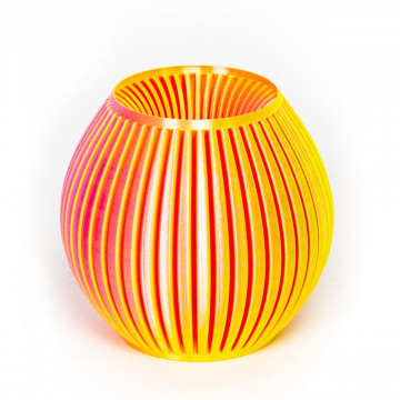 Vaza printata 3D din filament FormFutura High Gloss PLA - ColorMorph Yellow&Pink (galben si roz) 750g - Filamente3D.ro