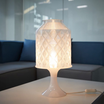 Lampa printata 3D din filament Polymaker PolyLite PC Transparent 1kg - Filamente3D.ro