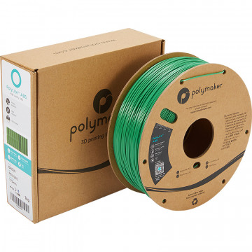 Rola si ambalaj filament Polymaker PolyLite ABS Green (verde)1kg - Filamente3D.ro