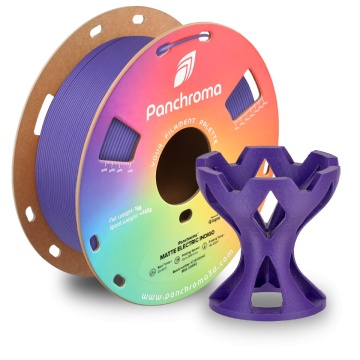 Obiect printat si rola de filament din care a fost printat, Panchroma Matte PLA Electric Indigo - Filamente3D.ro