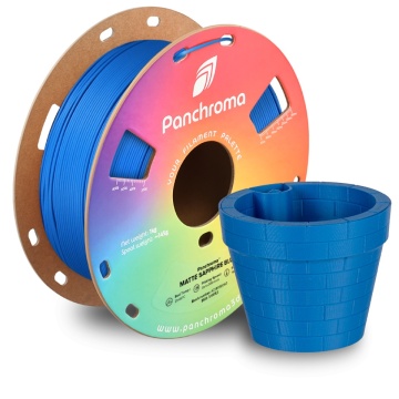 Ghiveci printat 3D din filament Polymaker Panchroma PLA Matte Sapphire Blue (albastru)1kg si rola - Filamente3D.ro