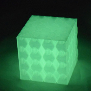 Cub in intuneric printat 3D din filament SmartFil Flex - TPU 93A - Green Glow (fosforescent) 750g - Filamente3D.ro