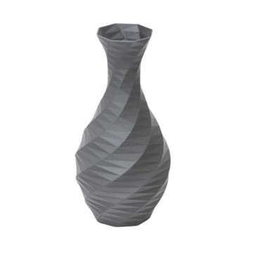 Vaza printata 3D din filament Smart Materials 3D SmartFil PLA Silver (argintiu) 1kg - Filamente3D.ro