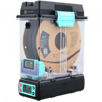 Axonometrie PolyDryer - Statie de uscare si cutie de depozitare cu rola la uscare - Filamente3D.ro