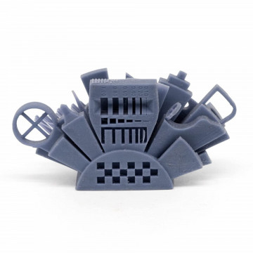 Mostra de calibrare printata din rasina SIRAYA TECH Fast ABS-Like - Navy Grey (gri) 1kg - Filamente3D.ro