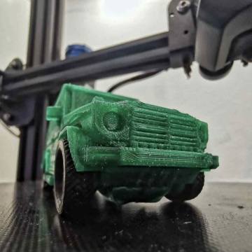 Macro masina printata din filament AzureFilm PLA Glitter Green 1kg - Filamente3D.ro