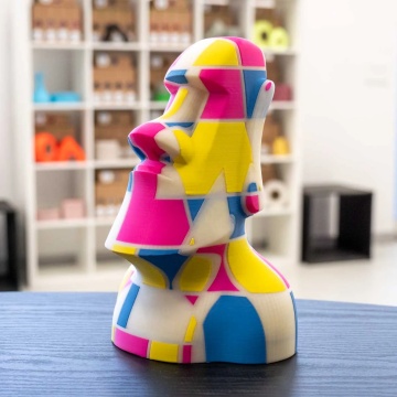 Statueta Moai printata din filament 1.75 mm AzureFilm ReFill PLA Cyan (albastru) 1kg si din alte culori - Filamente3D.ro