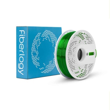 Ambalaj si rola de filament 1.75 mm Fiberlogy HS PLA CLEAR Green (verde transparent) 850g - Filamente3D.ro