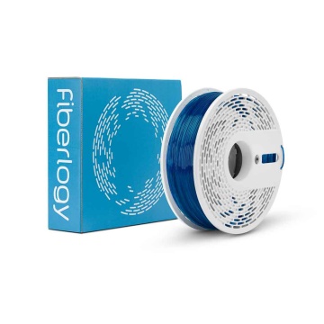 Ambalaj si rola de filament 1.75 mm Fiberlogy HS PLA CLEAR Turquoise (turcoaz transparent) 850g - Filamente3D.ro